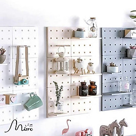 Mua Bảng Pegboard Mini Bảng Treo Lỗ Trang Trí Nhựa Cao cấp tấm nhựa có lỗ để trang trí kệ để trang trí Giá dán tường để đồ