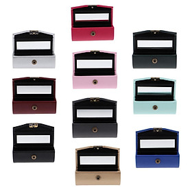 10x Mini Lipstick Case Holder Small Jewelry Storage Box w/ Mirror for Pocket