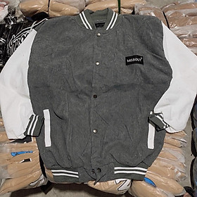 Áo khoác nam nữ - Bomber jacket  chất liệu nhung gân dày dặn form rộng rãi MISSOUT (ảnh thật/ có sẳn)