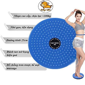 Bàn xoay eo, đĩa xoay eo Waistt Wisting, tập thể dục, giảm mỡ bụng tại nhà, xoay 360, có hạt massage bàn chân cực tốt GD