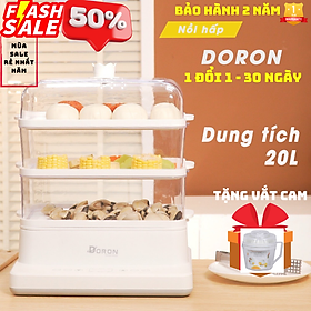 Mua Nồi Hấp Điện Gia Đình Ba Tầng Đa Chức Năng Dung Tích 20L DR-209 Hàng Chính Hãng Thương Hiệu Doron