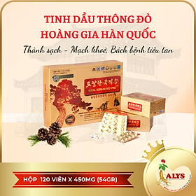 Tinh Dầu Thông Đỏ Hoàng Gia Hàn Quốc ( Hộp120 viên*450mg )