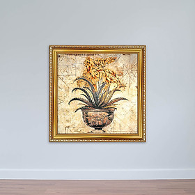 Tranh hoa lá cổ điển | Tranh sơn dầu in canvas khung composite W1941