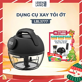 Dụng cụ xay tỏi ớt, thực phẩm Lebenlang LBL3777, 170ml, lưỡi dao 3 cánh sắc bén, dây kéo rút tiện lợi - hàng chính hãng