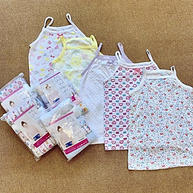 Combo 5 Áo Lót Cotton 2 Dây Họa Tiết Cambodia – Mềm Mại, Thoáng Mát Cho Bé Gái