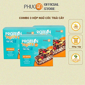 Combo 3 hộp thanh năng lượng ngũ cốc trái cây Phúc An - Thay thế bữa ăn nhẹ