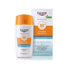 Kem chống nắng Eucerin Hydra Protect Ultra Light Fluid SPF 50+ 50ml - cho mọi loại da, da nhạy cảm