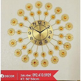 Đồng hồ treo tường trang trí hoa mai 50cm