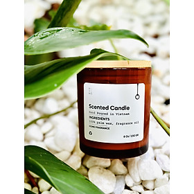 Nến thủy tinh nâu 230g