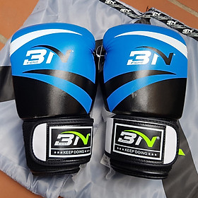 Găng boxing BN cao cấp size 10oz xanh đỏ - tặng 1 cặp băng quấn 4m