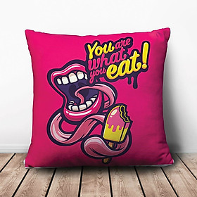 Gối Ôm Vuông You Are What You Eat GVTE149 (36 x 36 cm)