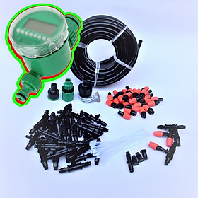 Kit 32 Đầu béc phun sương 10lit + Van nước hẹn giờ FUJIN TX-DIY-044, Bộ tưới phun sương làm mát, tưới hoa lan DIY