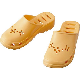 Dép sục nhựa siêu nhẹ thoáng khí nam nữ màu vàng Nội địa NHẬT BẢN 