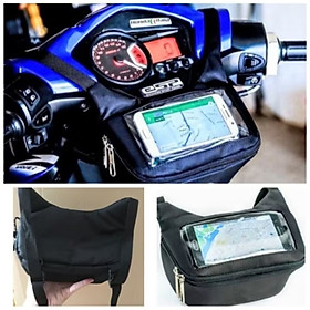 1 TÚI TREO ĐẦU XE MÁY CÓ NHIỀU NGĂN ĐỰNG PHỤ KIỆN ĐIÊN THOAI HÀNG CHUẨN 