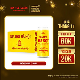 Bia Hơi Hà Nội - Thùng 24 lon 500ml