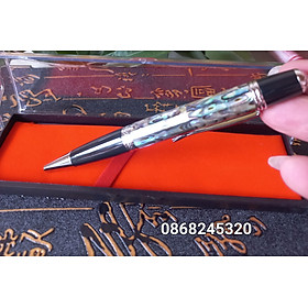 Bút bi viết ký phong cách lịch mãn đẳng cấp khảm vỏ bào ngư xanh