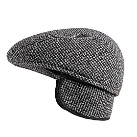 Mũ nồi – Nón beret che tai kẻ sọc nhỏ thu đông cực đẹp dành cho nam trung niên – Nón beret vải len, nỉ dạ cao cấp