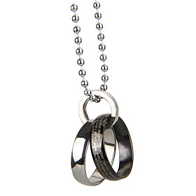 Men  Stainless Steel Pendant Creative Necklace Feather Chain