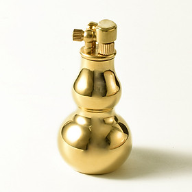 Vỏ Hột Quẹt Bật Lửa Xăng Đá Đồng Z63 Thiết Kế Đẹp Độc Lạ Hình Hồ Lô Màu Vàng Trơn - Dùng Xăng Bấc Đá Cao Cấp