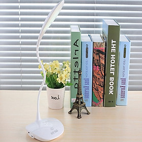 Mua Đèn 20 led đọc sách để bàn cao cấp  bật tắt cảm ứng chạm sử dụng pin sạc M601 ( TẶNG BỘ 6 CON BƯỚM DẠ QUANG PHÁT SÁNG TRANG TRÍ )