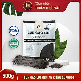 Bún Gạo Lứt Đen Ăn Kiêng GUfoods 500g - Giảm cân, Thực dưỡng, Eat clean