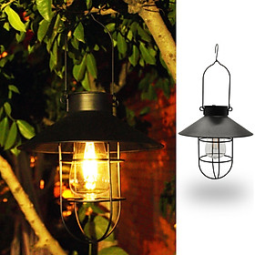 Solar Outdoor Hanging Light LED Garden Lights Iron Tungsten Lamp for Patio