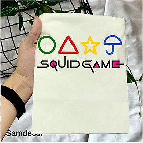 Áo squid game trò chơi con mực áo cổ tròn cực hot đủ size cho bé trai bé gái