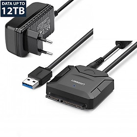 Mua Dây chuyển đổi USB 3.0 sang SATA kèm dây nguồn 12V2A dài 25-50CM UGREEN 20636 - Hàng chính hãng
