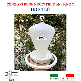 Máng ăn/uống tự động treo avi đựng được 1kg-1lít hàng Ý