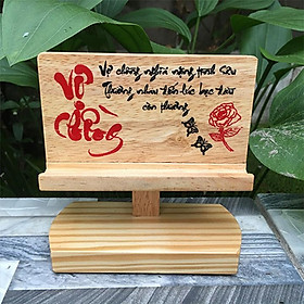 Mua Giá đỡ điện thoại bằng gỗ Sunha viết chữ thư pháp  tiện dụng cho anh em văn phòng  để bàn làm việc .sigato7179