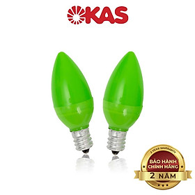 Mua Bộ 2 bóng đèn LED quả nhót  đèn thờ OKAS QN 4 màu