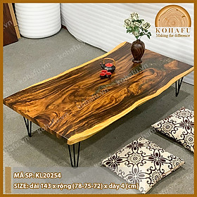 Mua  XẢ KHO  Bàn Ngồi Bệt 1.4m Gỗ Me Tây Nguyên Tấm Tự Nhiên - Hàng Sẵn Y Hình