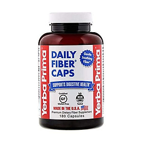 Yerba Prima Daily Fiber Formula, 180 Capsules, 1 Pack