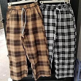 quần caro ống rộng dành cho nam