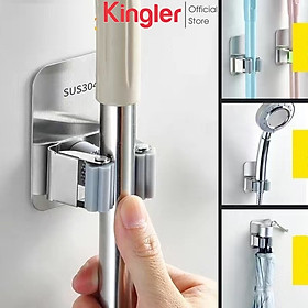 Mua Giá Inox Treo Cây Lau Nhà Gắn Tường  Khô Ráo - Gọn Gàng - Ngăn Nắp  Gắn Keo Siêu Chắc Không Khoan Đục - Kingler 4032