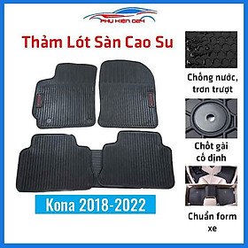 Lót sàn ô tô cao su Kona 2018-2019-2020-2021-2022 không mùi chống trơn trượt
