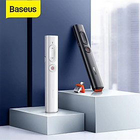 Bút Laser trình chiếu Baseus Orange Dot Wireless Presenter Standard Version cho Laptop/ Macbook (100m. 2.4Ghz USB/Type C Receiver, Wireless Remote Control, Red Laser Pointer/ Presenter) - Hàng chính hãng