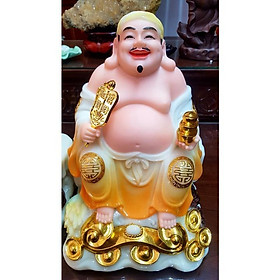 Mua  Tượng thổ địa- thần tài  Tượng Địa Tài Đá vẽ màu khoáng  hoạ tiết thiếp vàng 24K