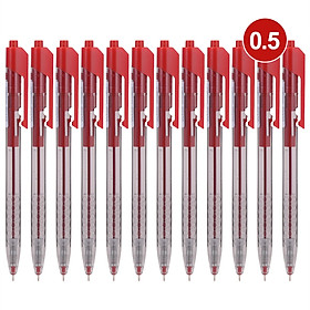 Bút bi dầu Deli - 0.5mm/0.7mm đầu bấm - mực Xanh/Đen/Đỏ - 12 cây/hộp - EQ01230/EQ01330