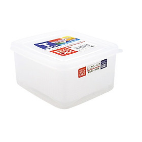 Hộp Nhựa Đựng Thực Phẩm Cao Cấp Có Giá Lót, Nắp Mềm 1100ml -Nội Địa Nhật