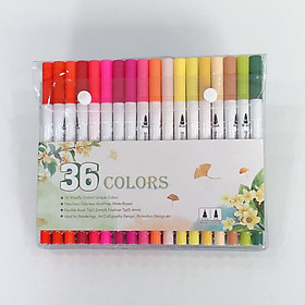 Bộ Bút lông kim 2 đầu dùng để vẽ, tô màu, viết calligraphy - set 24/ 36/ 48 màu