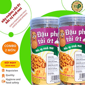 ĐẬU PHỘNG TỎI ỚT RẮC VỊ PHÔ MAI TÂN LỘC PHÁT COMBO 2 HŨ - MỖI HŨ 400G