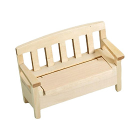 1:12 Scale Back Chair ,Mini Toy Dollhouse Decoration Accessories, DIY Scene Model Wood Furniture Model Living Room Decor Toy