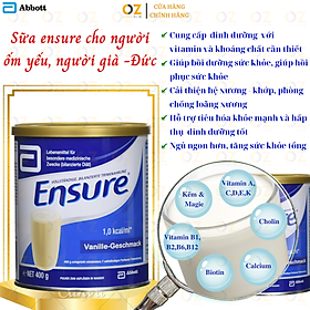 Ensure Đức cho người lớn tuổi Ensure Vanille-Geschmask Cung cấp dinh dưỡng giúp hồi phục sức khỏe cho người gầy yếu, suy dinh dưỡng - OZ Slim Store