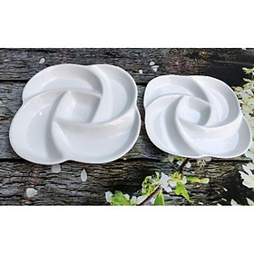 Mua Đĩa bánh xoáy sứ trắng Bát Tràng(hàng đẹp)
