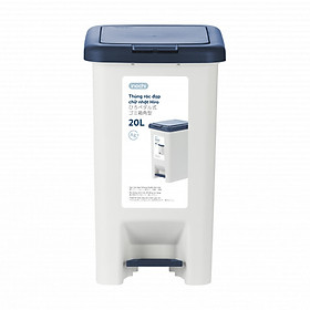 Mua Thùng rác đạp chữ nhật Hiro 20L - Màu Xanh đậm