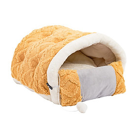 Cat Warm House Tent Nonslip with Interactive Toy Ball Blanket Soft Cushion Hut Nest Cave Pet Dog Bed for Rabbit Small Medium Dog Kitty