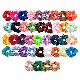 40Pcs  Scrunchies Satin Elastic Hair Bands  Hair Ties Ropes