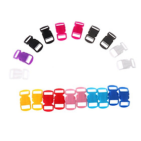 20pcs 10mm Curved Side Release Plastic Buckle for Paracord Bracelet