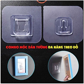 Mua Combo 5 bộ miếng dán tường siêu đa năng  Miếng dán treo vật dụng tiện lợi  Combo 10 bộ móc dán các loại kệ  khung ảnh- GD497-MDanMC-5